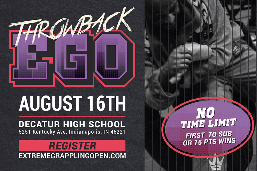 Postcard Design for Brazilian Jiu-Jitsu Grappling Tournament