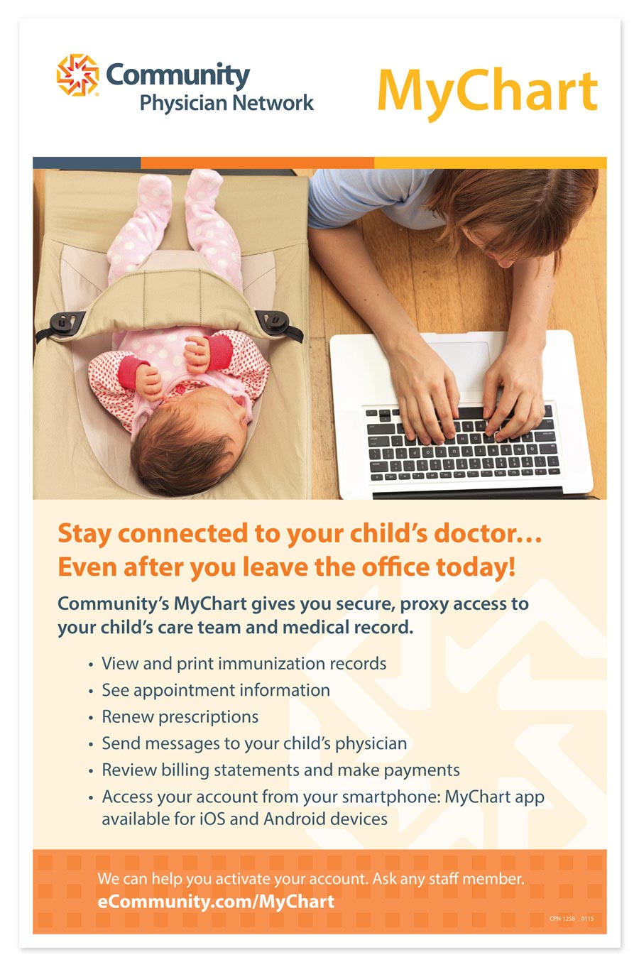 Community Health Network MyChart Poster layout by Ryan Sellick graphic designer
