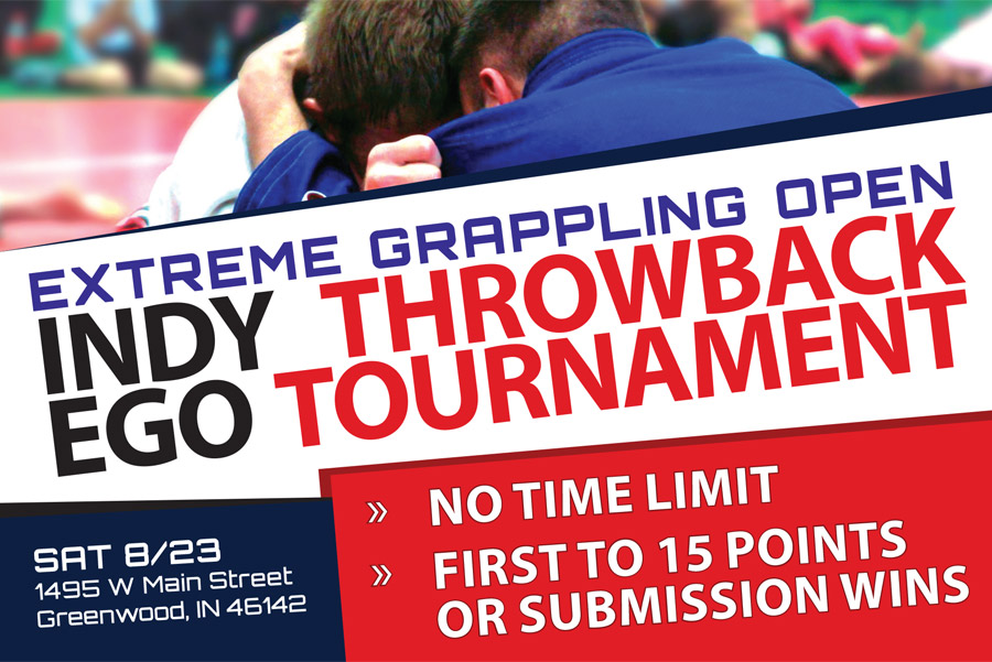 Extreme Grappling Open Throwback Brazilian Jiu-Jitsu Tournament Postcard Graphic Design 2014